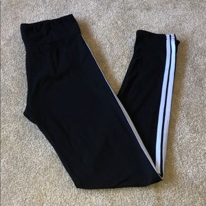 High waisted adidas-inspired leggings